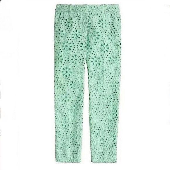 J Crew Eyelet Cafe Capri Pants - Picture 1 of 8